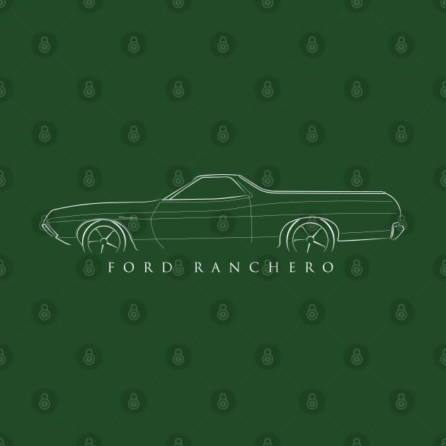 1972 Ford Ranchero - profile stencil, white by mal_photography