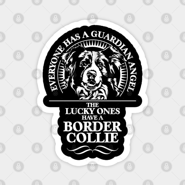 Border Collie Guardian Angel dog saying Magnet by wilsigns