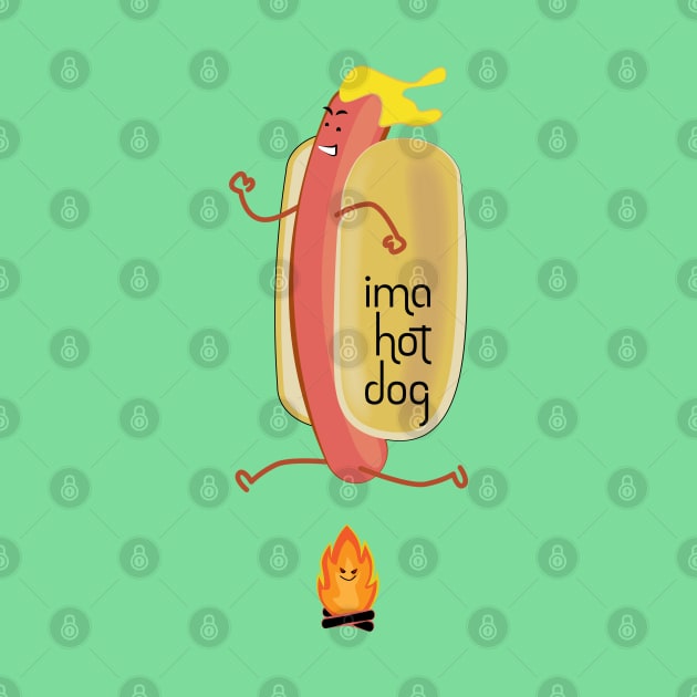 IMA HOT DOG jumping fire by Sanford Studio