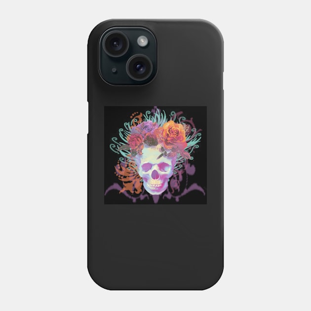 Abstract Skull Number One Phone Case by incarnations