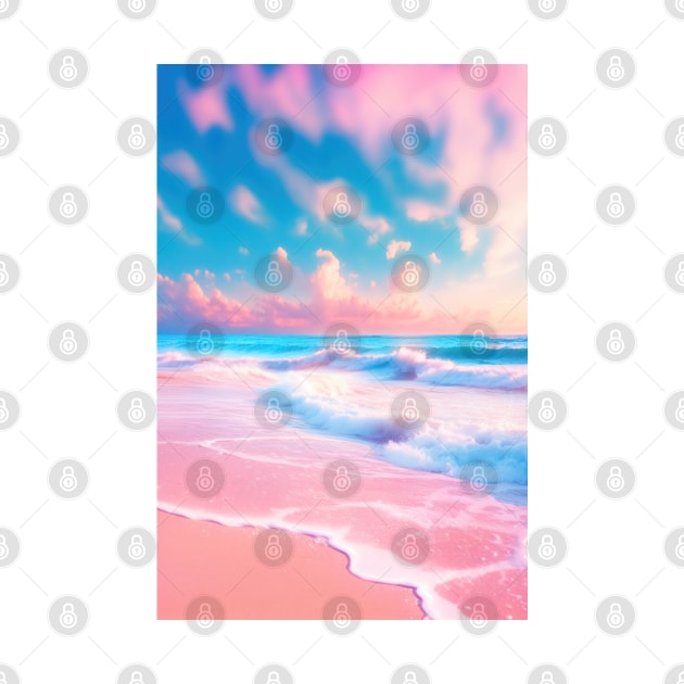 Pink Summer Sand Beach by Myanko