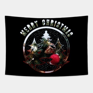 Merry Christmas | Snowy Trees Tapestry