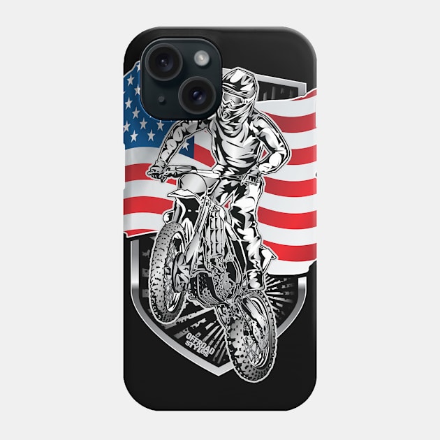 USA Motocross Phone Case by OffRoadStyles