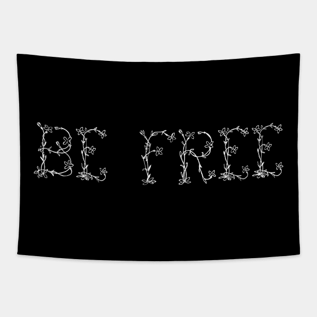Be Free (White) Tapestry by Graograman