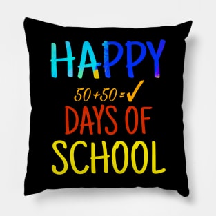 100 Days Of School Teacher And Student T-Shirt Pillow