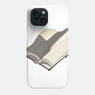 Elegant Quill and Open Book Illustration No. 463 Phone Case