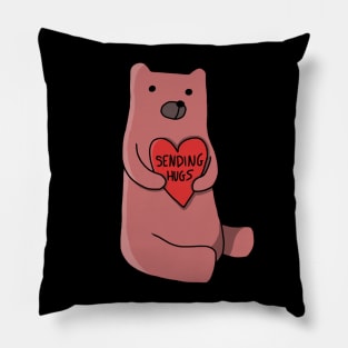 Sending Hugs Bear Pillow