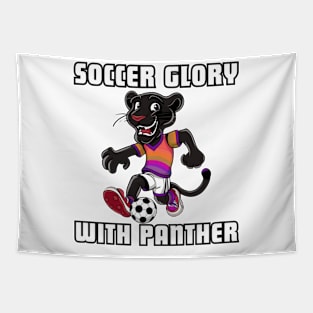 Soccer Glory Black Panther Tapestry