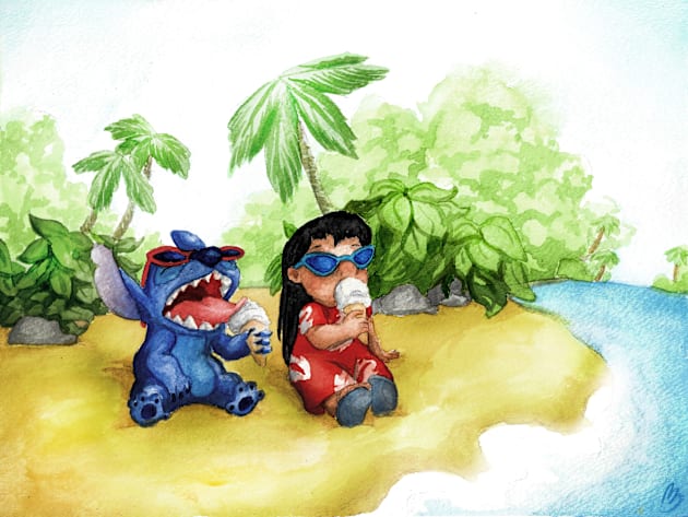 Lilo & Stitch Kids T-Shirt by DanaBeyer