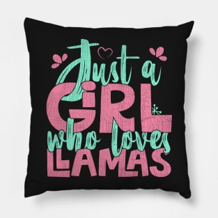 Just A Girl Who Loves Llamas Farmer Gift graphic Pillow