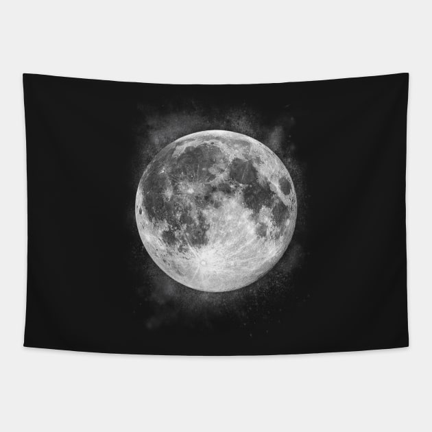 Full Moon and Stars Tapestry by VBleshka