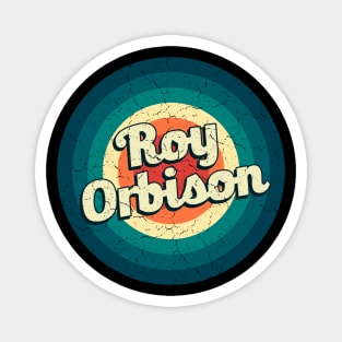 Graphic Roy Name Retro Vintage Circle Magnet