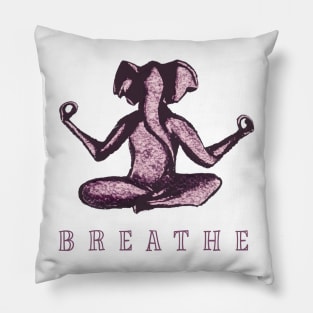 Yoga Pink Elephant Pillow