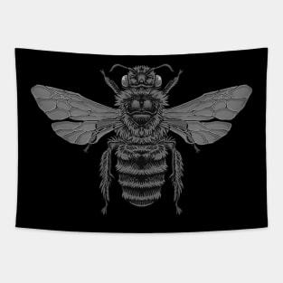 Bumble Bee B&W Tapestry