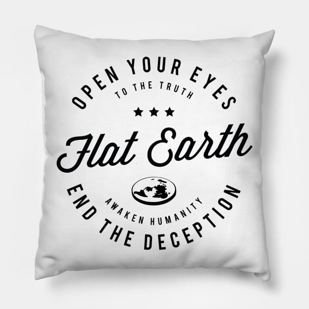 Flat Earth Awaken Humanity Pillow by VeesTees