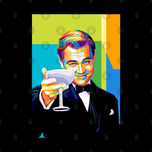 Leonardo Dicaprio Cheers Meme Pop Art by SiksisArt