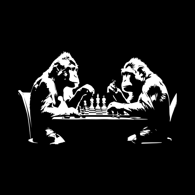 monkeys play chess by lkn