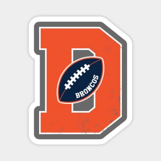 Big Bold Denver Broncos Monogram Magnet