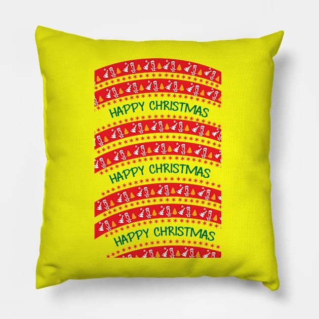 Christmas, christmas drawing t-shirt Pillow by creative7