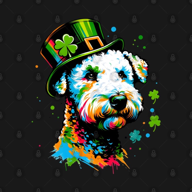 Bedlington Terrier Celebrates Saint Patrick's Day by ArtRUs