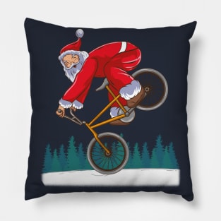 BMX Endo Santa Claus Freestyle Merry Christmas Bike Tricks Pillow