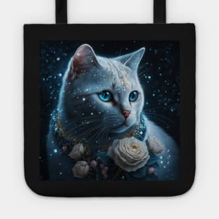 Snowy White British Shorthair Tote