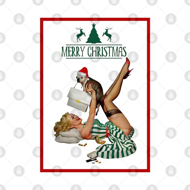 Christmas Puppy Pin-Up by Sarahmw