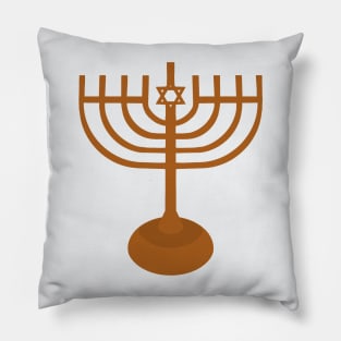 Jewish Holiday of Hanukkah Menorah Chanukiah Pillow