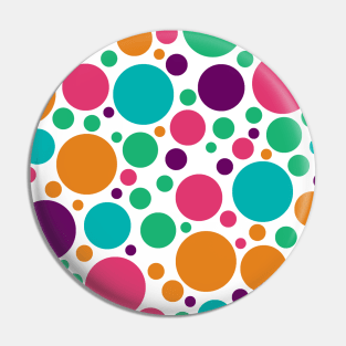 Rainbow Polka Dot Pin