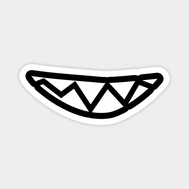 Anime Sharp Teeth Smile - Anime - Magnet | TeePublic Anime Sharp Teeth Smile - Anime - Magnet | TeePublic