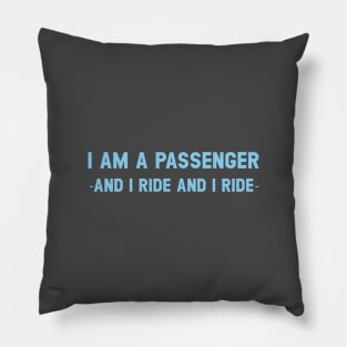 The Passenger, blue Pillow