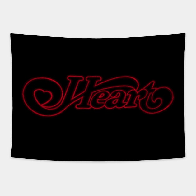 Heart Band Vintage Fan Art Tapestry by KevinPower Art