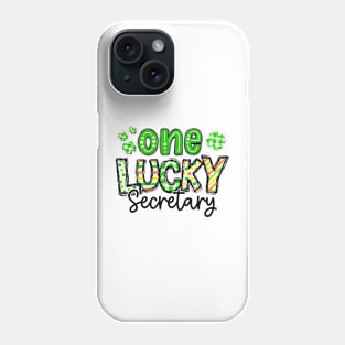 One Lucky Secrectary Shamrock St Patricks Day Phone Case