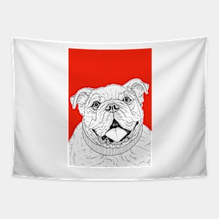 Bulldog Portrait Tapestry