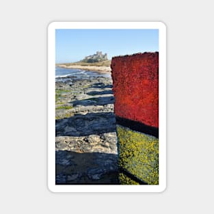 Rubic Cube painted on a WWII tank defence block - Bamburgh, UK Magnet