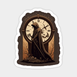 Time's Up: Steampunk Grim Reaper Magnet