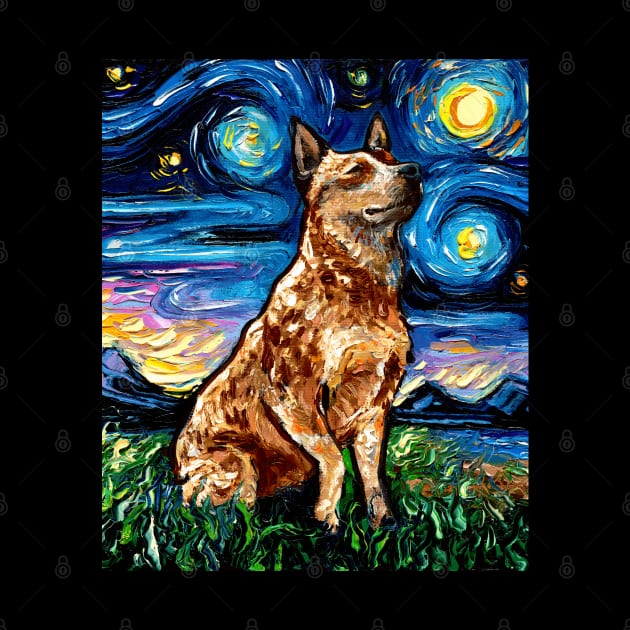 Red Heeler Night by sagittariusgallery