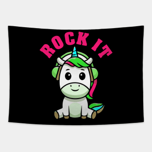 Rock it Unicorn Tapestry