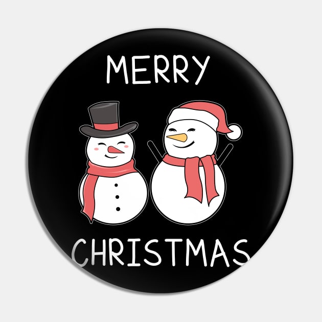 Merry Christmas Snowman Pin by Imutobi