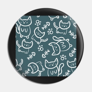 Kitty Cat Doodles Pin