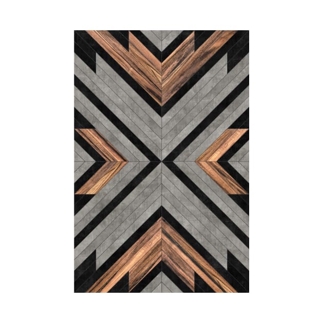 Urban Tribal Pattern No.2 - Concrete and Wood by ZoltanRatko