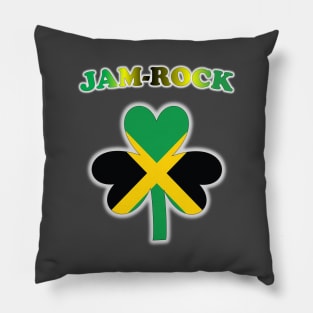 Jamrock - Cool Jamaican Shamrock Pillow