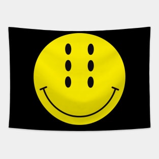 Six-Eyed Smiley Face Tapestry