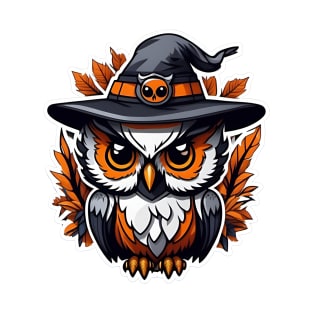 An owl wearing a witches hat T-Shirt