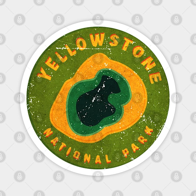 Yellowstone National Park Magnet by Alexander Luminova