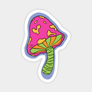Colorful Mushroom Magnet