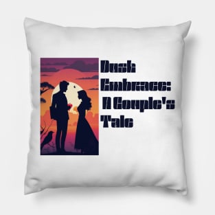 Dusk Embrace: A Couple's Tale Pillow