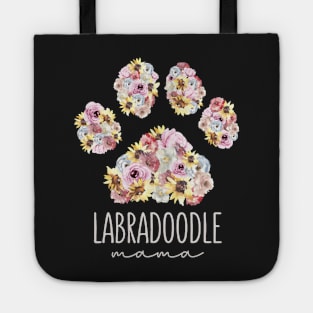 Labradoodle Mama Floral Paw Dog Mom Tote