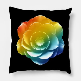 Rainbow gradient flower Pillow