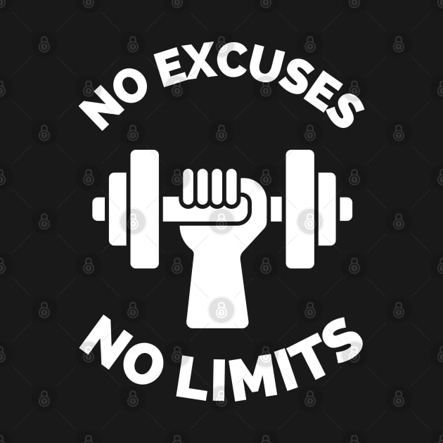 No Excuses No Limits Running Cross Country Fitness Gym Sport Motivation Inspirational Quote by Famgift